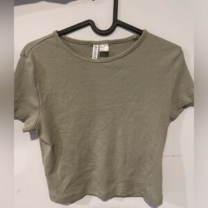 H&M sage green crop top